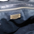 Miu Miu Hand Bag Leather 2way Black Gold Auth 203800V-20