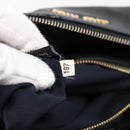 Miu Miu Hand Bag Leather 2way Black Gold Auth 203800V-12