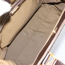 FENDI Zucca Canvas Hand Bag Black Brown Auth 203801V-15