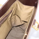 FENDI Zucca Canvas Hand Bag Black Brown Auth 203801V-16