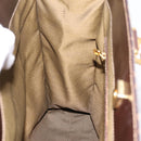 FENDI Zucca Canvas Hand Bag Black Brown Auth 203801V-17