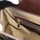 FENDI Zucca Canvas Hand Bag Black Brown Auth 203801V-18