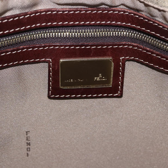 FENDI Zucchino Canvas Tote Bag Beige Auth 203802
