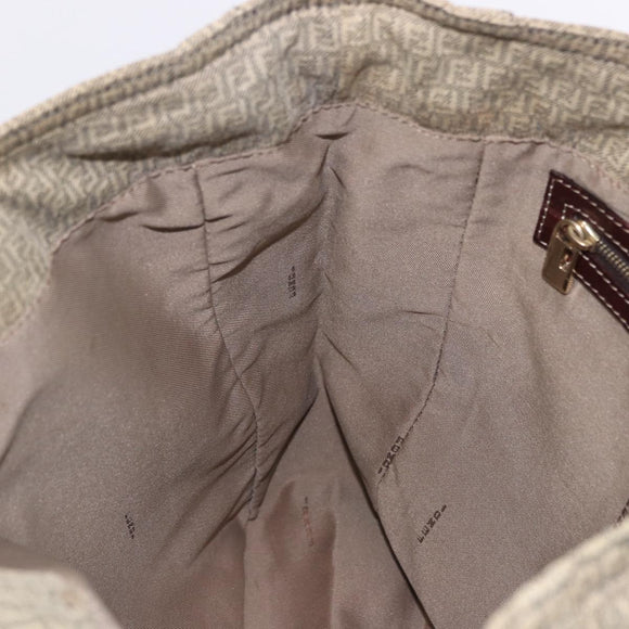 FENDI Zucchino Canvas Tote Bag Beige Auth 203802