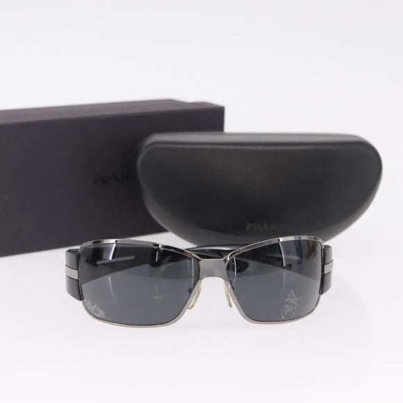 PRADA Sunglasses Plastic Black Auth 203806