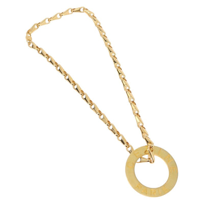 CELINE Circle Necklace Metal Gold Auth 203807V - 0