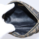FENDI Zucca Canvas Pouch Brown Black Auth 203810-14
