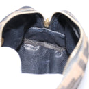 FENDI Zucca Canvas Pouch Brown Black Auth 203810-15