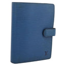 LOUIS VUITTON Epi Agenda MM Day Planner Cover Blue R20055 LV Auth 203811-1
