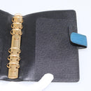 LOUIS VUITTON Epi Agenda MM Day Planner Cover Blue R20055 LV Auth 203811-19