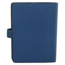 LOUIS VUITTON Epi Agenda MM Day Planner Cover Blue R20055 LV Auth 203811-2