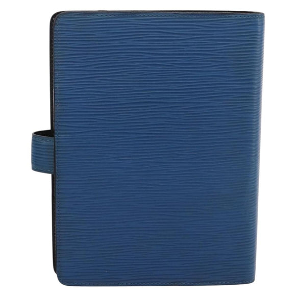 LOUIS VUITTON Epi Agenda MM Day Planner Cover Blue R20055 LV Auth 203811