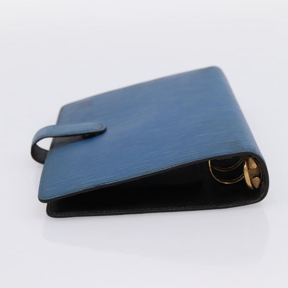 LOUIS VUITTON Epi Agenda MM Day Planner Cover Blue R20055 LV Auth 203811