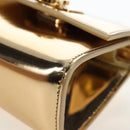 Salvatore Ferragamo Gancini Shoulder Bag Metallic leather Gold Auth 203812V-17
