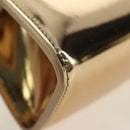 Salvatore Ferragamo Gancini Shoulder Bag Metallic leather Gold Auth 203812V-18