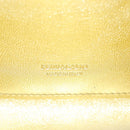Salvatore Ferragamo Gancini Shoulder Bag Metallic leather Gold Auth 203812V-22