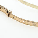 Salvatore Ferragamo Gancini Shoulder Bag Metallic leather Gold Auth 203812V-8