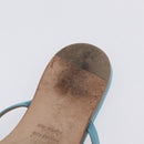 HERMES Sandals Suede 36 Light Blue Auth 203814V-10