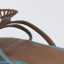 HERMES Sandals Suede 36 Light Blue Auth 203814V-13