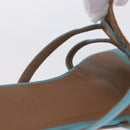 HERMES Sandals Suede 36 Light Blue Auth 203814V-14