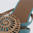 HERMES Sandals Suede 36 Light Blue Auth 203814V-20