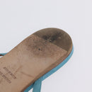 HERMES Sandals Suede 36 Light Blue Auth 203814V-24