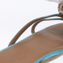 HERMES Sandals Suede 36 Light Blue Auth 203814V-28
