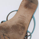 HERMES Sandals Suede 36 Light Blue Auth 203814V-9
