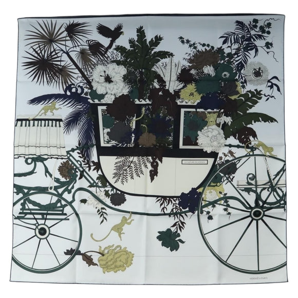 HERMES Carre 90 Scarf Silk Green Auth 203817M
