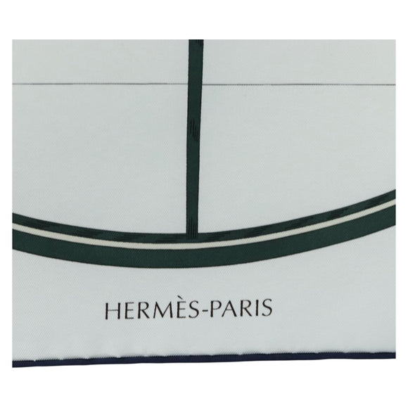 HERMES Carre 90 Scarf Silk Green Auth 203817M