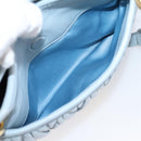 Miu Miu Matelasse Hand Bag Leather 2way Light Blue Gold Auth 203819V-29