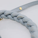 Miu Miu Matelasse Hand Bag Leather 2way Light Blue Gold Auth 203819V-8