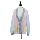 CHANEL Cardigan Cotton 34 Pink CC Auth 203820V-1