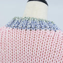 CHANEL Cardigan Cotton 34 Pink CC Auth 203820V-10