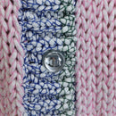 CHANEL Cardigan Cotton 34 Pink CC Auth 203820V-8