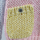 CHANEL Cardigan Cotton 34 Pink CC Auth 203820V-9