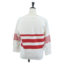 CHANEL Mademoiselle Sweat Cotton 42 White CC Auth 203821V-2