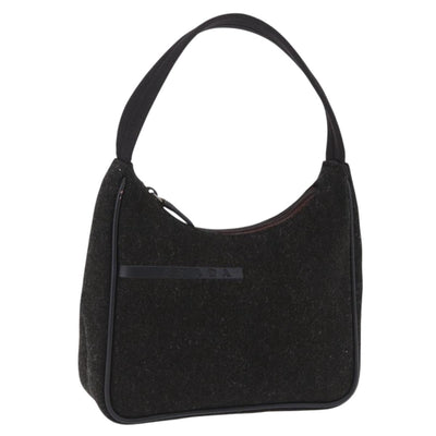PRADA PRADA Sports Accessory Pouch Canvas Wool Black Auth 203830A