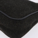 PRADA PRADA Sports Accessory Pouch Canvas Wool Black Auth 203830A-16