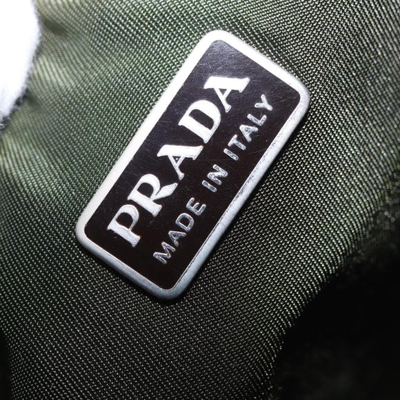 PRADA PRADA Sports Accessory Pouch Canvas Wool Black Auth 203830A