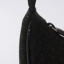 PRADA PRADA Sports Accessory Pouch Canvas Wool Black Auth 203830A-2