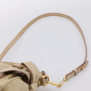 Miu Miu Hand Bag Vitellolux 2way Beige Gold Auth 203832V-15