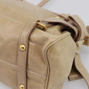 Miu Miu Hand Bag Vitellolux 2way Beige Gold Auth 203832V-16