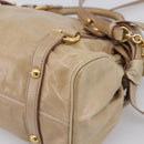 Miu Miu Hand Bag Vitellolux 2way Beige Gold Auth 203832V-18