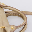Miu Miu Hand Bag Vitellolux 2way Beige Gold Auth 203832V-14