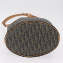 Christian Dior Trotter Canvas Shoulder Bag PVC Navy Gold Auth 203833-12