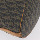 Christian Dior Trotter Canvas Shoulder Bag PVC Navy Gold Auth 203833-15