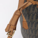 Christian Dior Trotter Canvas Shoulder Bag PVC Navy Gold Auth 203833-17