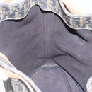 Christian Dior Trotter Canvas Shoulder Bag PVC Navy Gold Auth 203833-23