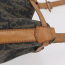 Christian Dior Trotter Canvas Shoulder Bag PVC Navy Gold Auth 203833-5